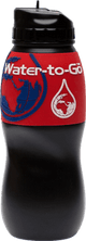Water-to-Go Water Bottle In Black With A Red Sleeve