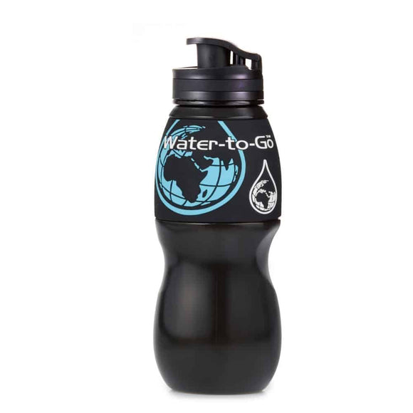 Classic Bottle - 750ml - Black With A Black Sleeve - Water-to-Go