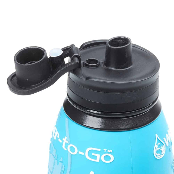 Classic Bottle - 750ml - Black With A Blue Sleeve - Water-to-Go