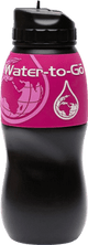 Water-to-Go Water Bottle In Black With A Pink Sleeve